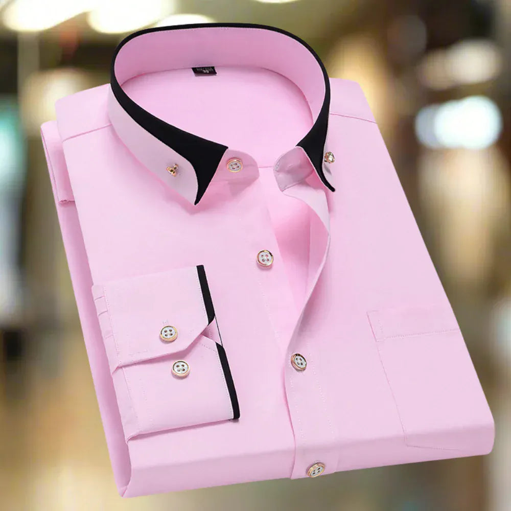 Albert - Camicia classica in cotone a maniche lunghe