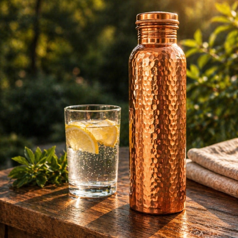 Gourde en Cuivre – Nova | L’Eau Purifiée Naturellement, Sans Plastique