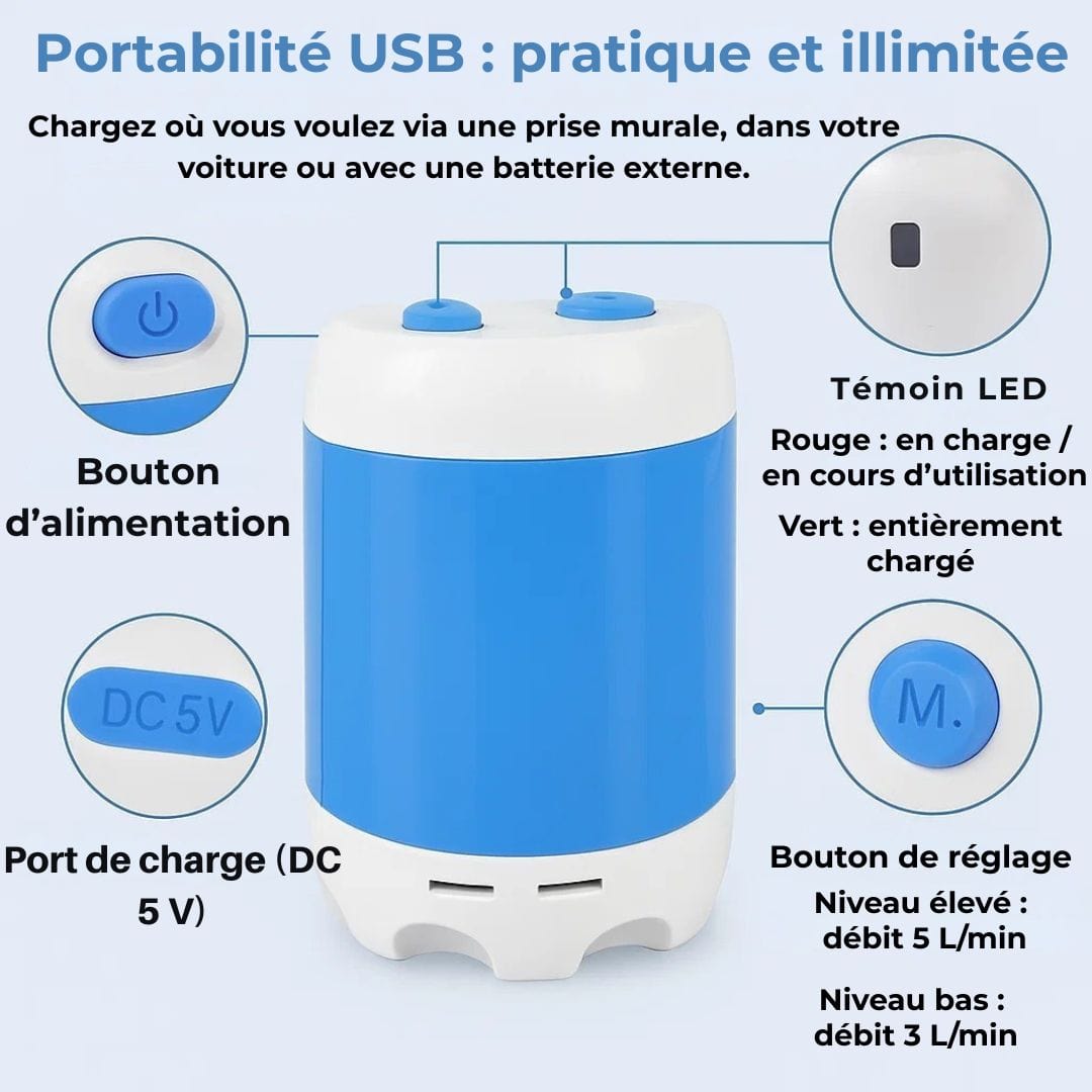 AquaFlow Nomade - La vostra doccia portatile, ovunque voi siate