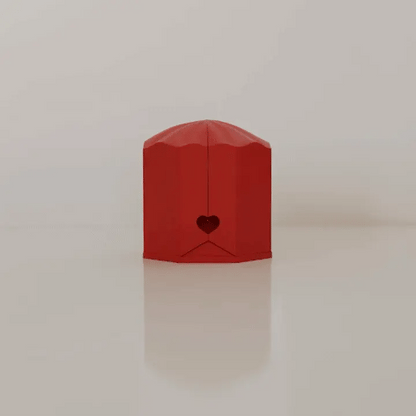 Cofanetto Rosa Eterna - Con collana a cuore in oro bianco 14 carati