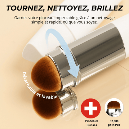 Fond de teint 2-en-1 avec pinceau intégré