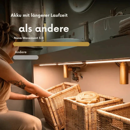 Barra LED wireless con sensore di movimento