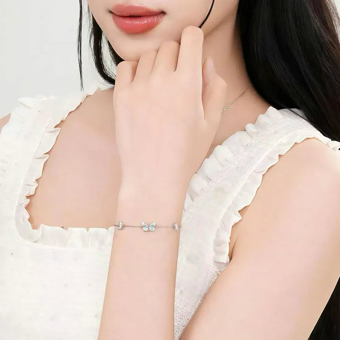 Bracelet papillon bleu Rêve lumineux