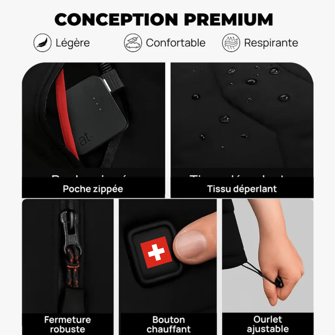Nova Max 3 Doudoune Gilet Chauffant  Veste premium avec batterie
