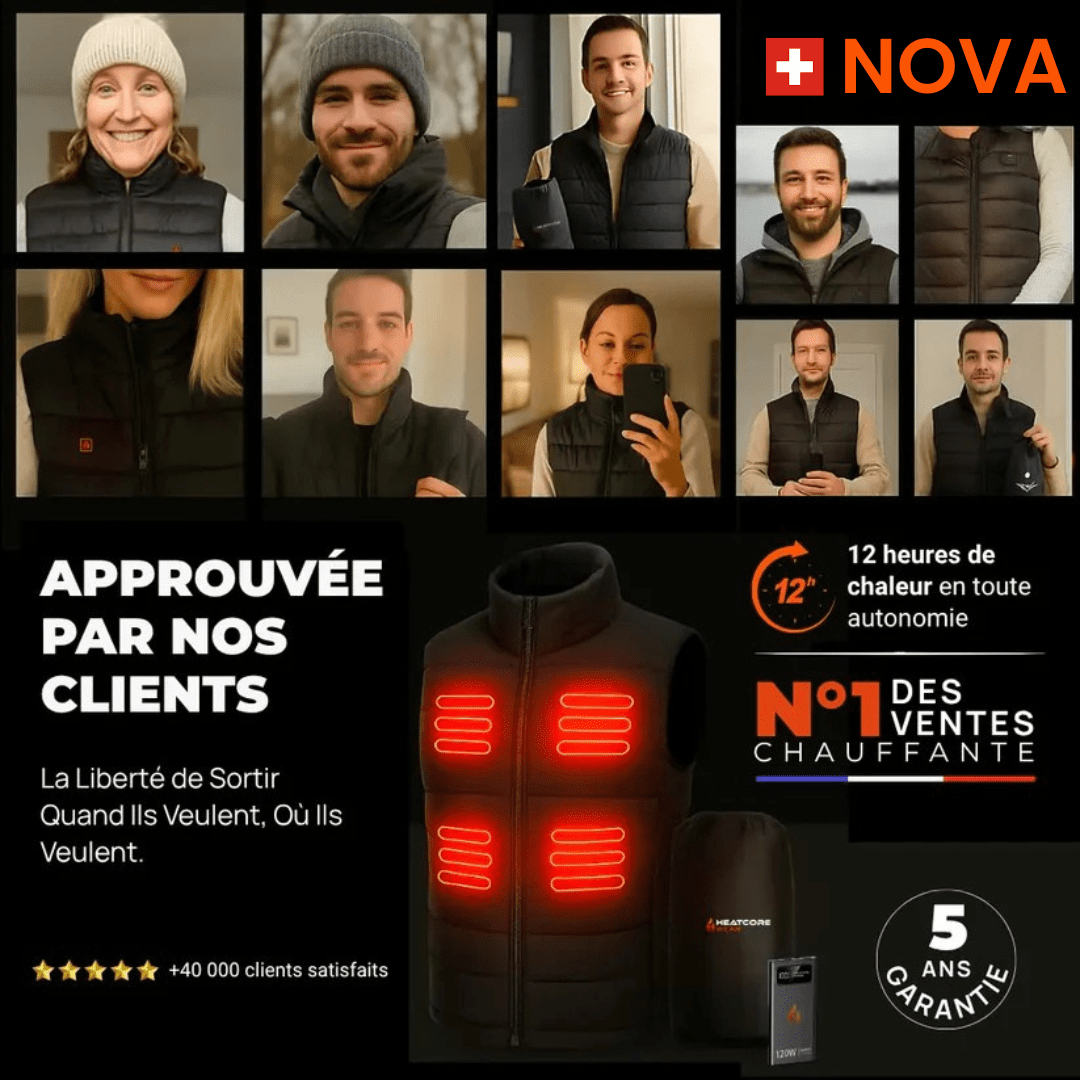 Nova Max 3 Doudoune Gilet Chauffant  Veste premium avec batterie