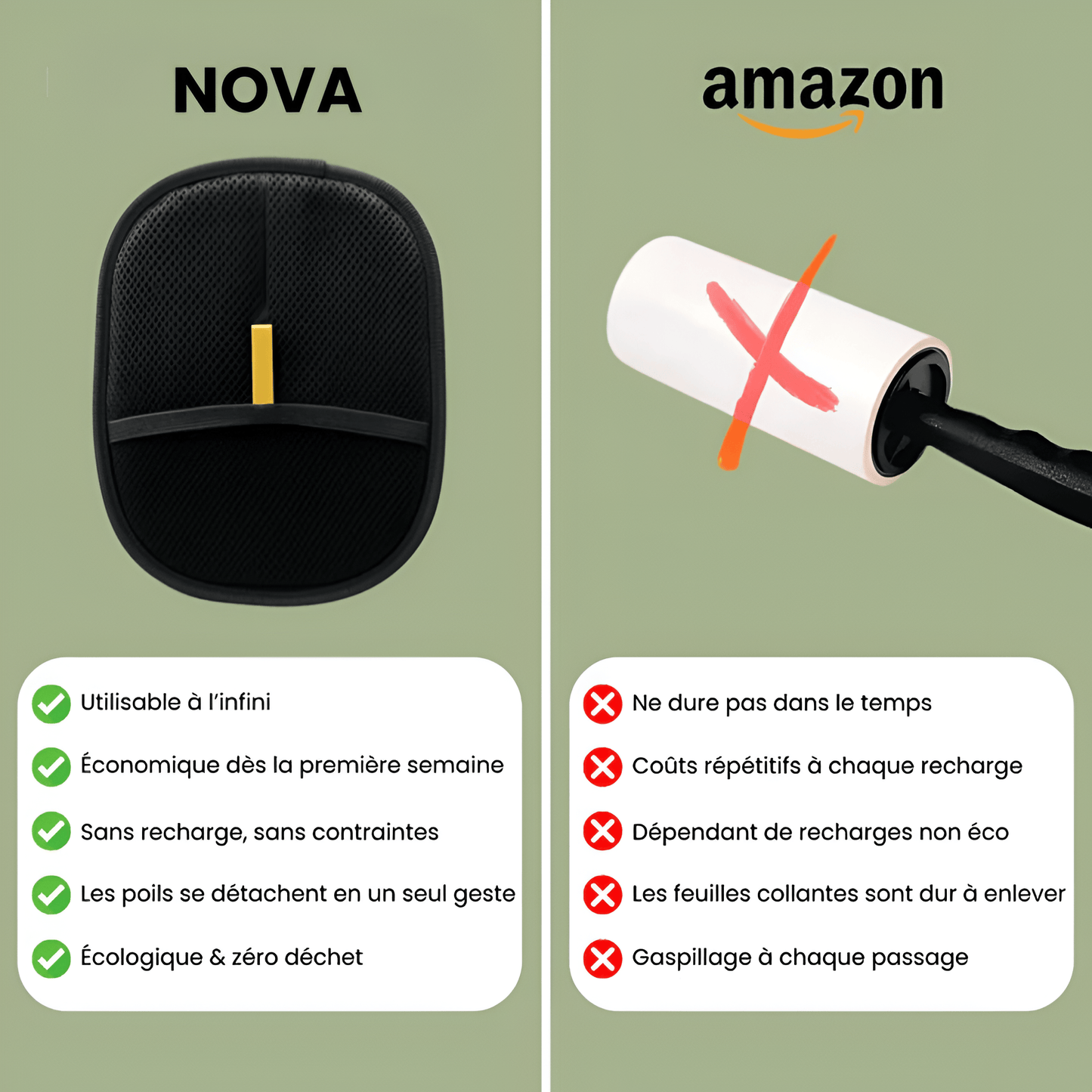 Nova Gant Anti-Poils Réutilisable & Écologique