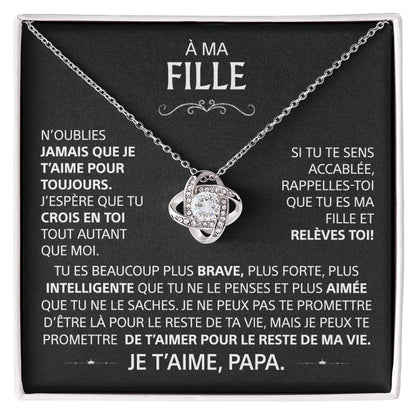 À MA FILLE - Collier & Message