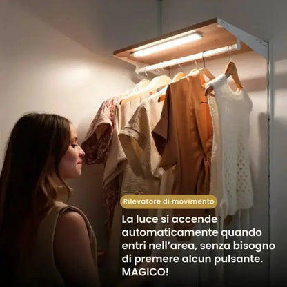 Barra LED wireless con sensore di movimento