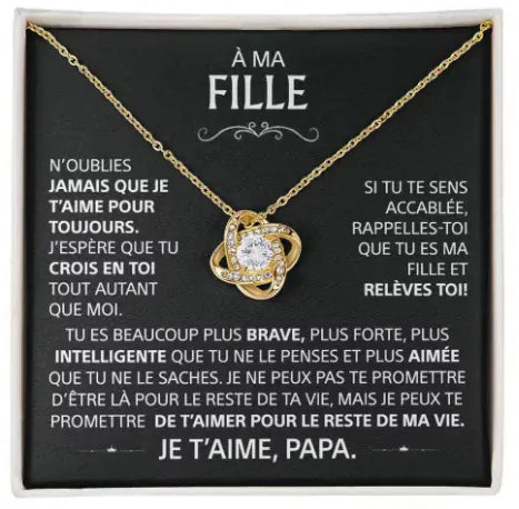 À MA FILLE - Collier & Message