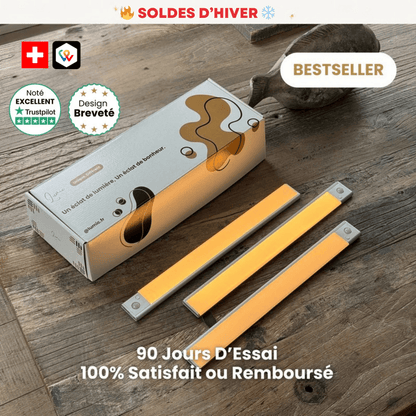 Réglette LED sans fil à détecteur de mouvements