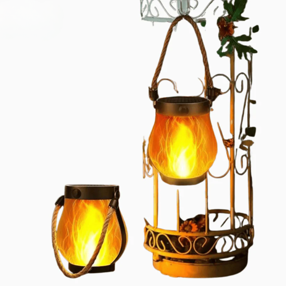 Lanterne Solaire FlameLight – Ambiance chaleureuse au jardin