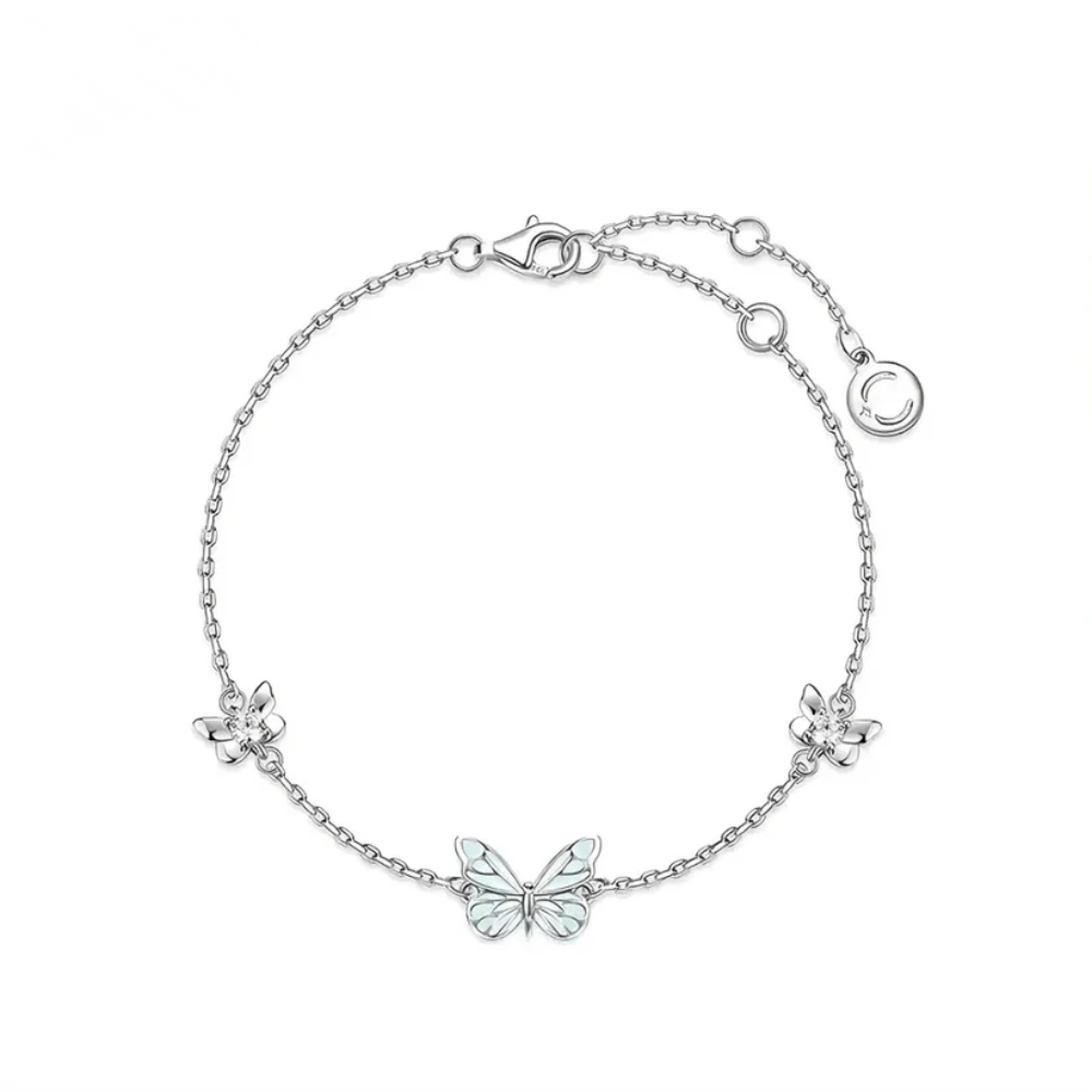 Bracelet papillon bleu Rêve lumineux