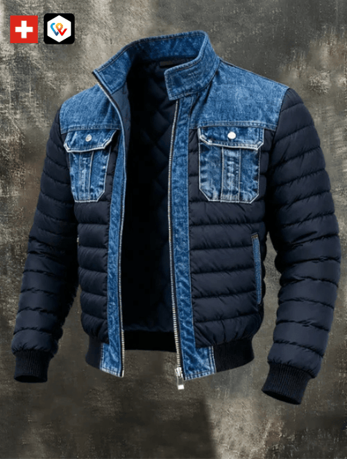 MAISON NOVA LAUSANNE™ | VESTE MATELASSÉE HYBRIDE EN DENIM