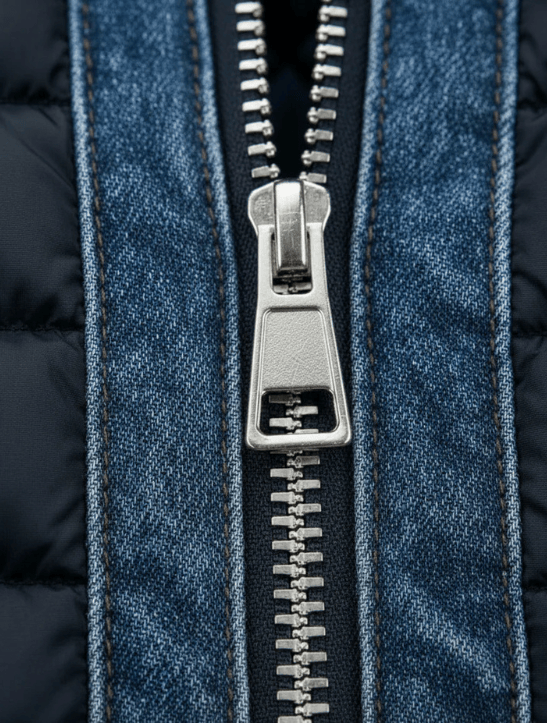 MAISON NOVA LAUSANNE™ | VESTE MATELASSÉE HYBRIDE EN DENIM