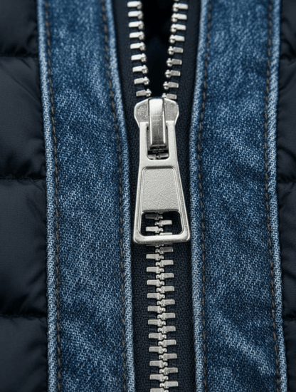 MAISON NOVA LAUSANNE™ | VESTE MATELASSÉE HYBRIDE EN DENIM