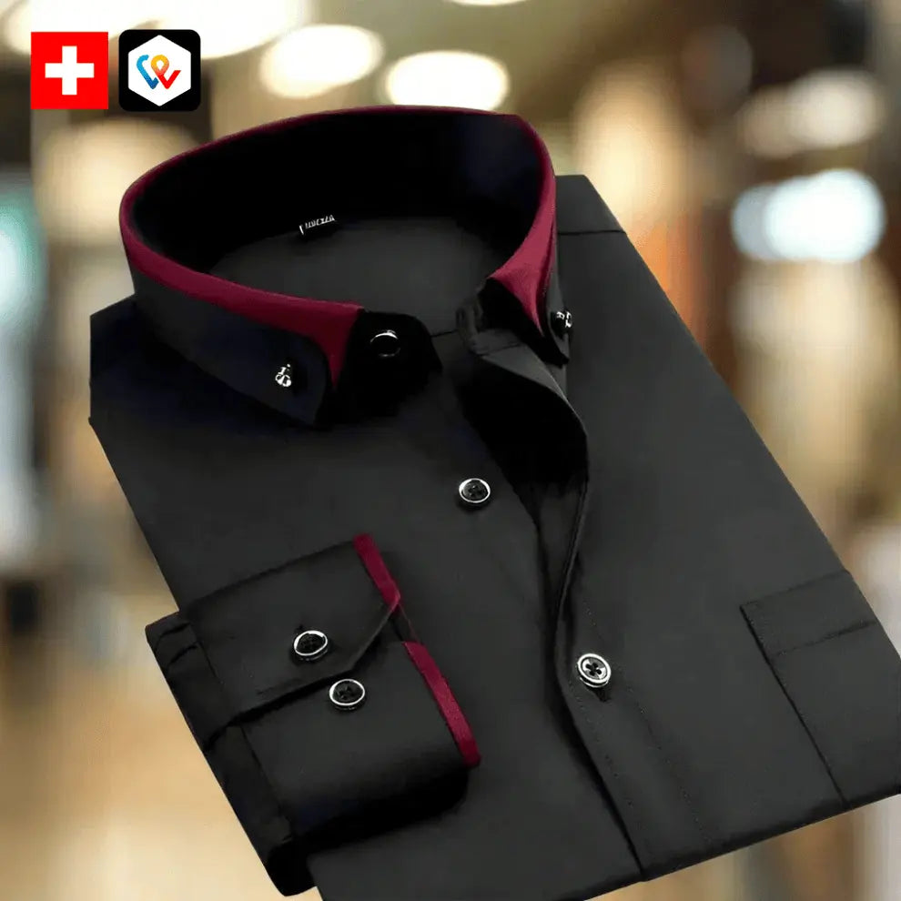 Albert - Camicia classica in cotone a maniche lunghe