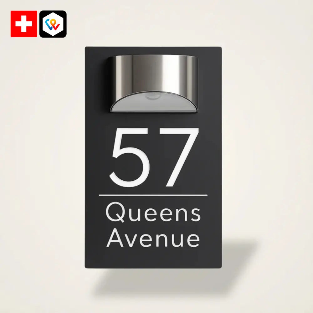 Targhetta personalizzata con indirizzo