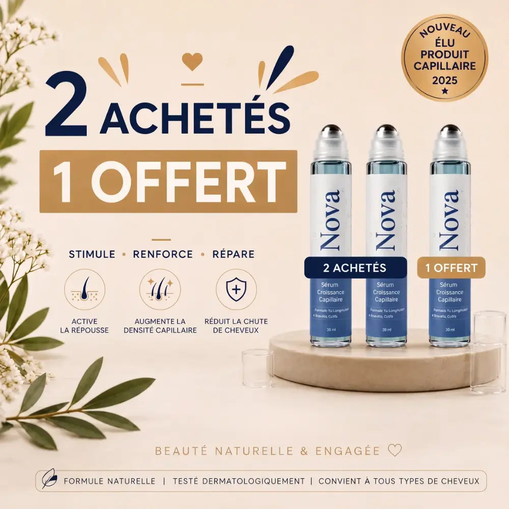 Sérum roll-on pour la pousse des cheveux