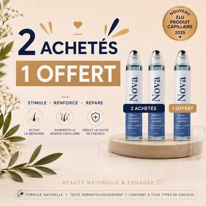 Sérum roll-on pour la pousse des cheveux