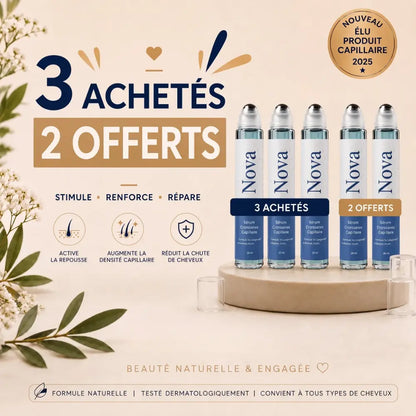 Sérum roll-on pour la pousse des cheveux