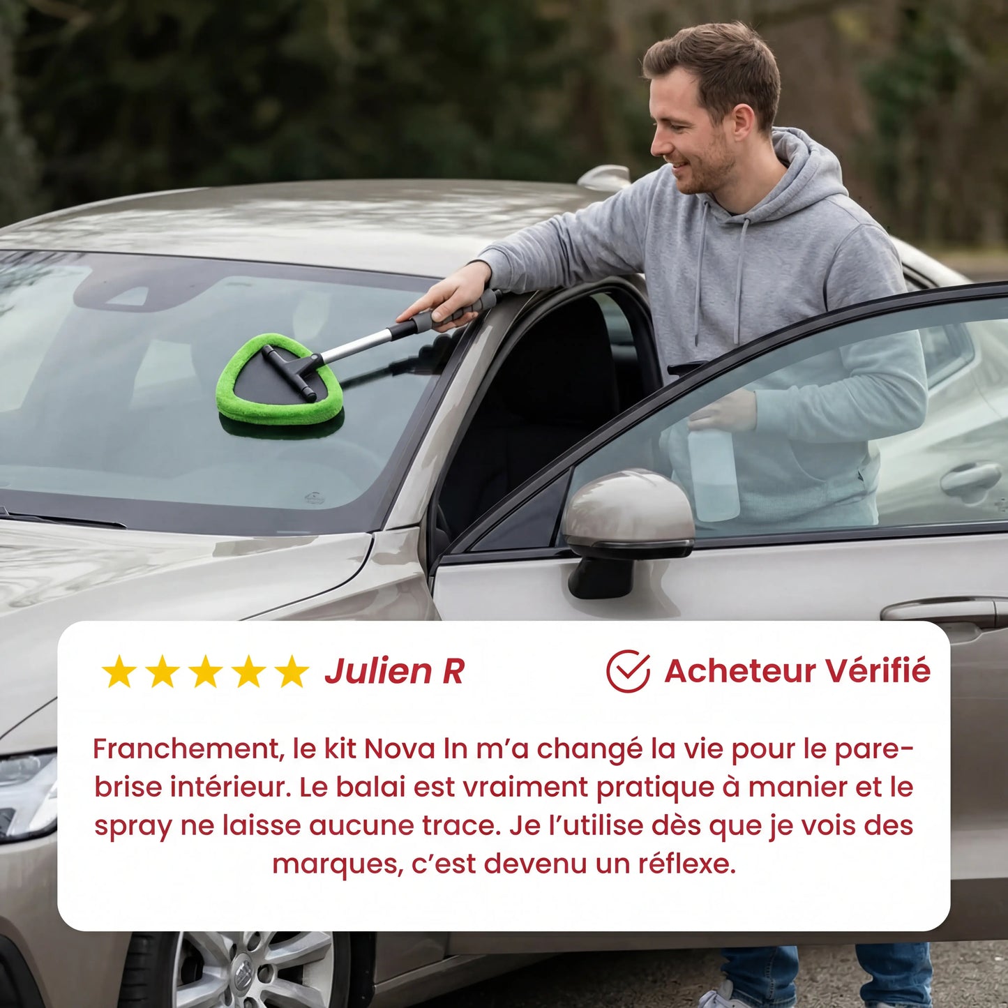 Nova - Kit per la pulizia dei vetri