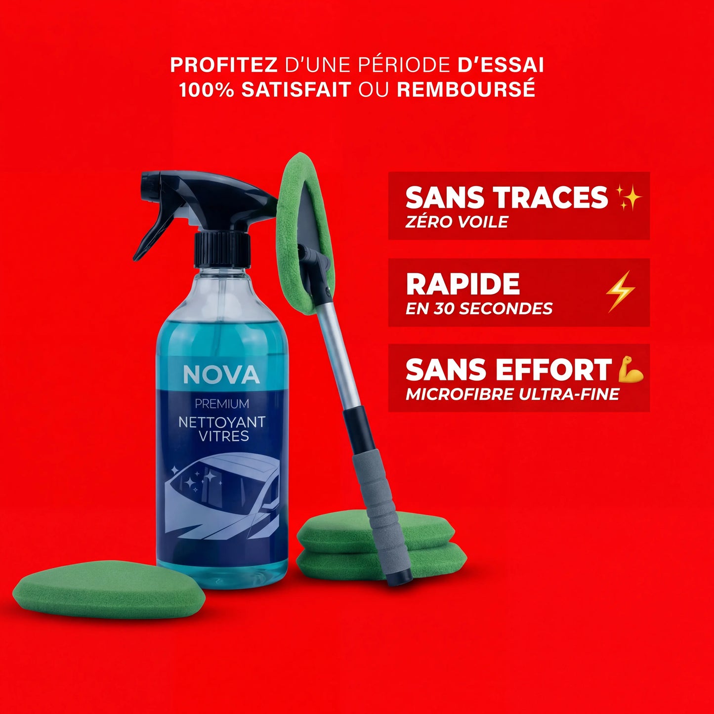 Nova - Kit per la pulizia dei vetri