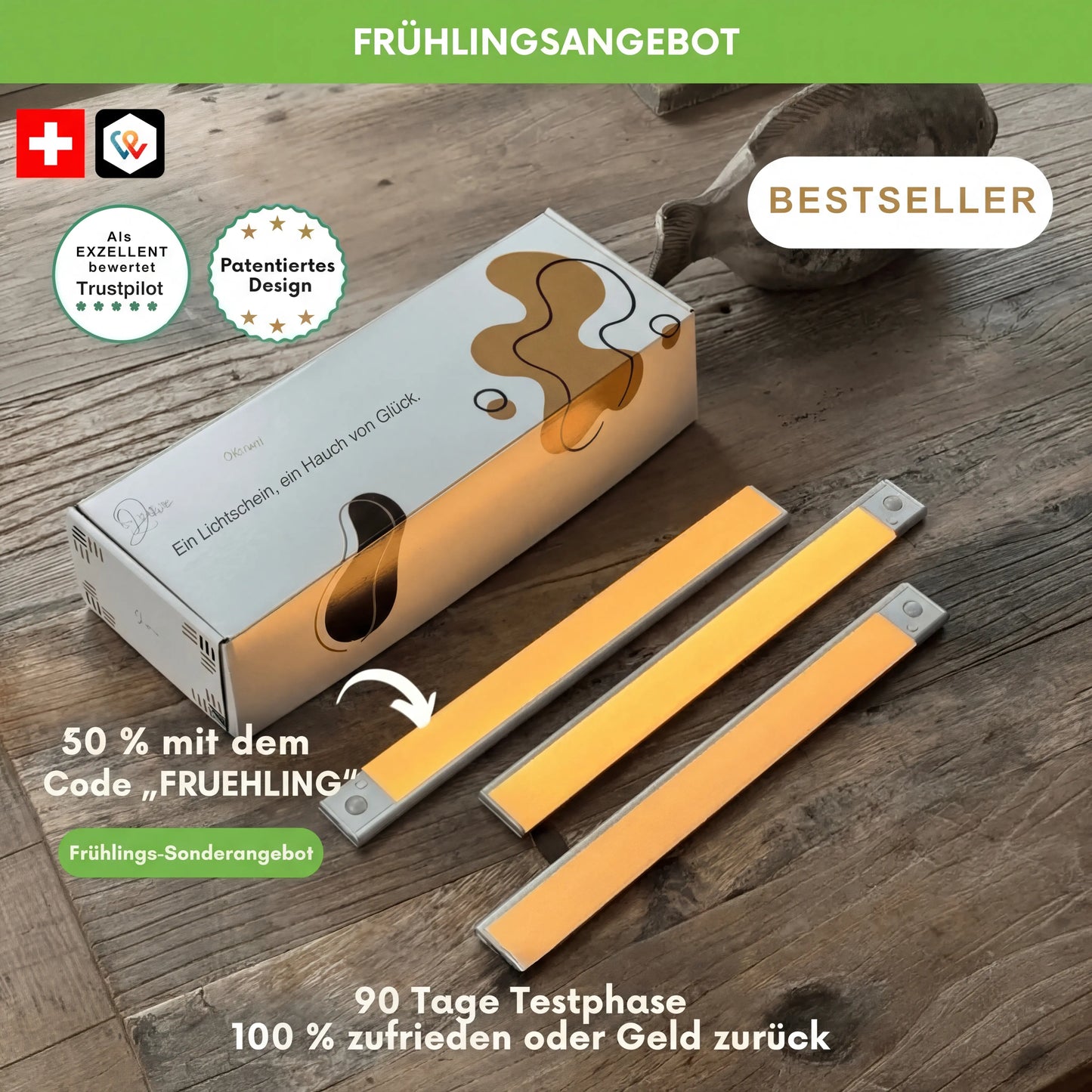 Kabellose LED-Leiste mit Bewegungsmelder