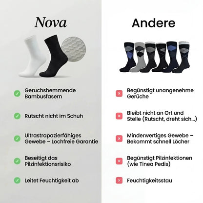 Nova Premium Halbhohe Bambus-Socken