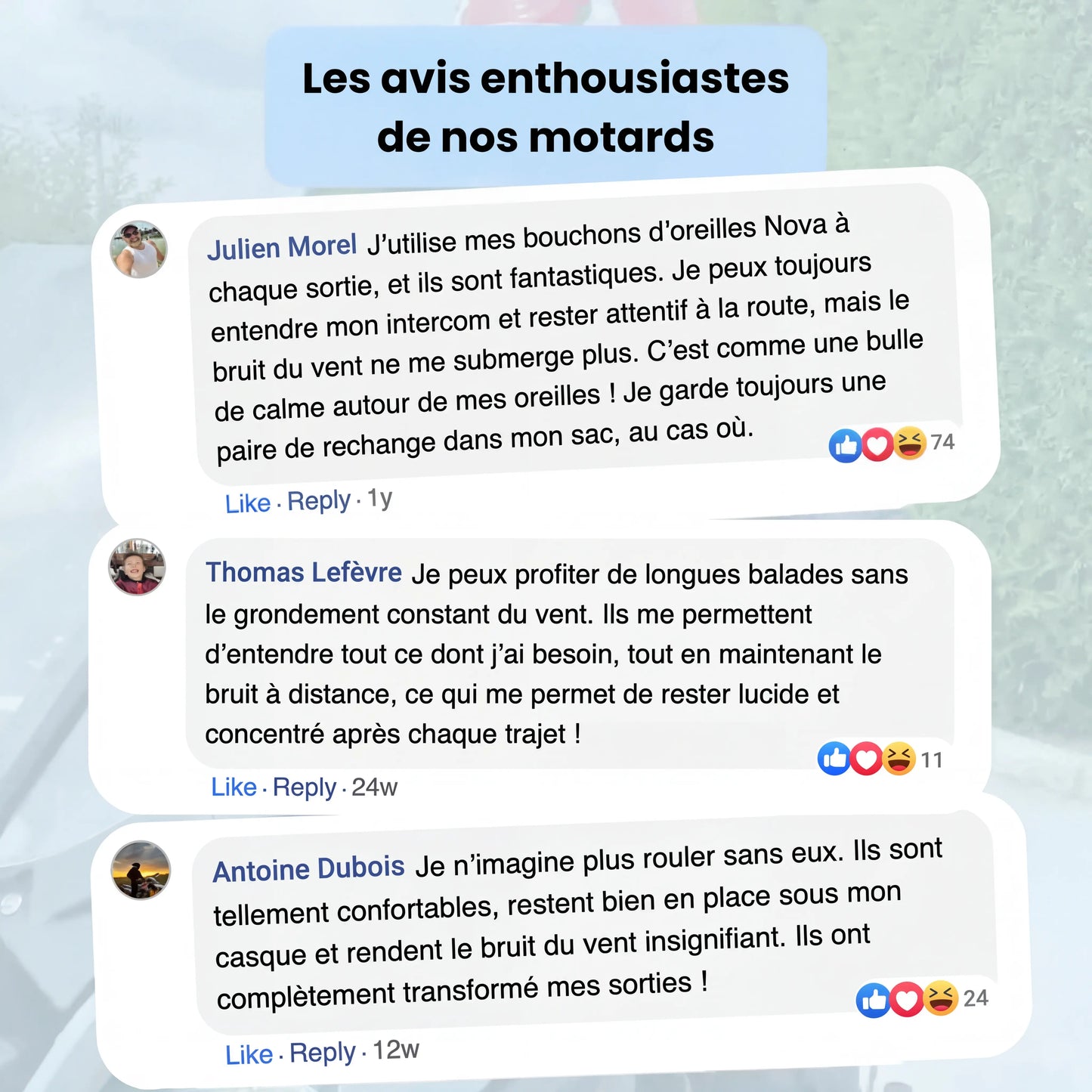 Bouchons d’Oreilles Moto – 27 dB