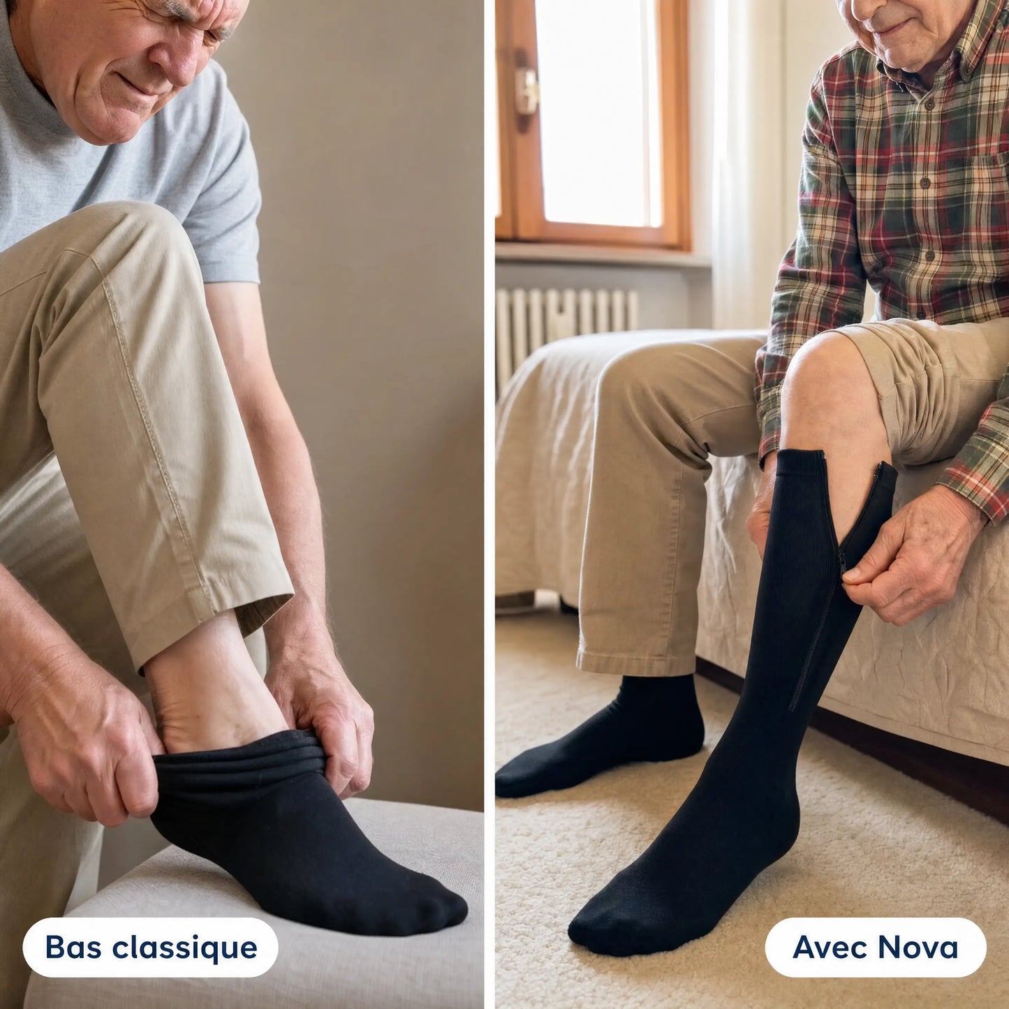 Bas de Contention Zippés