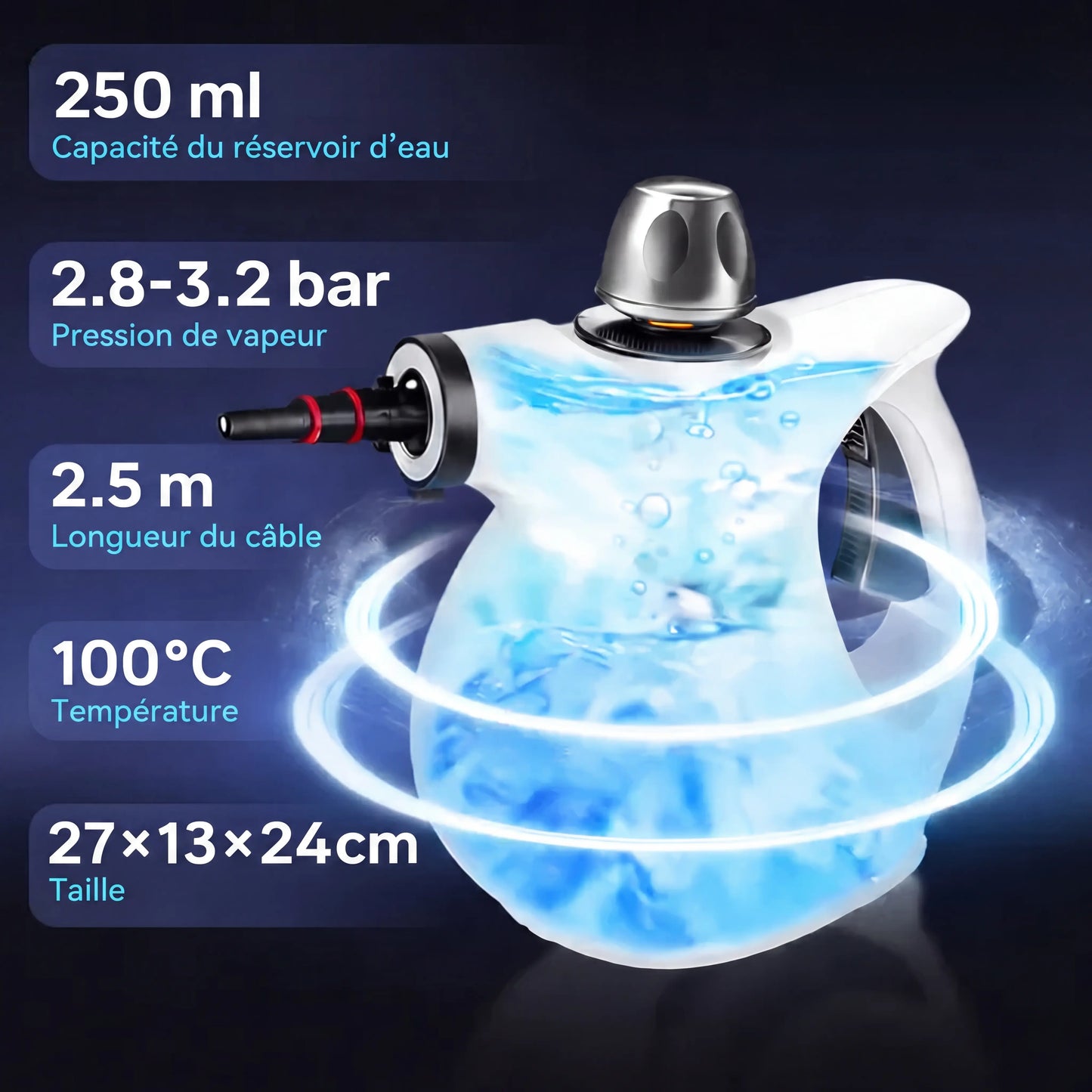Machine de nettoyage à vapeur sous pression tout-en-un