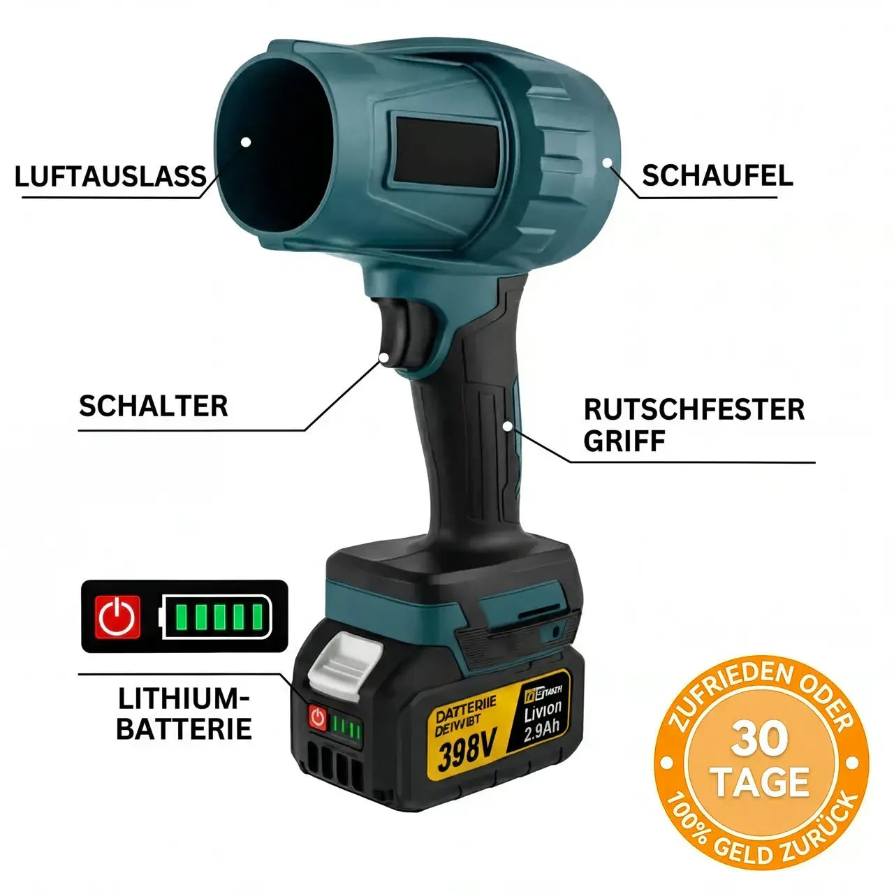 Potente soffiatore per foglie senza fili: compatto, leggero e ultraperformante