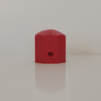 Coffret Rose Éternelle - Avec Collier Cœur en Or Blanc 14 carats